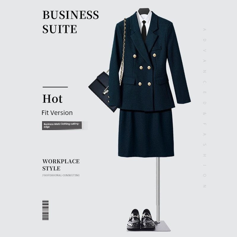 SHOWLU FASHION women's double-breasted business suit vest, mid-length, tailored workwear with a professional and elegant design.