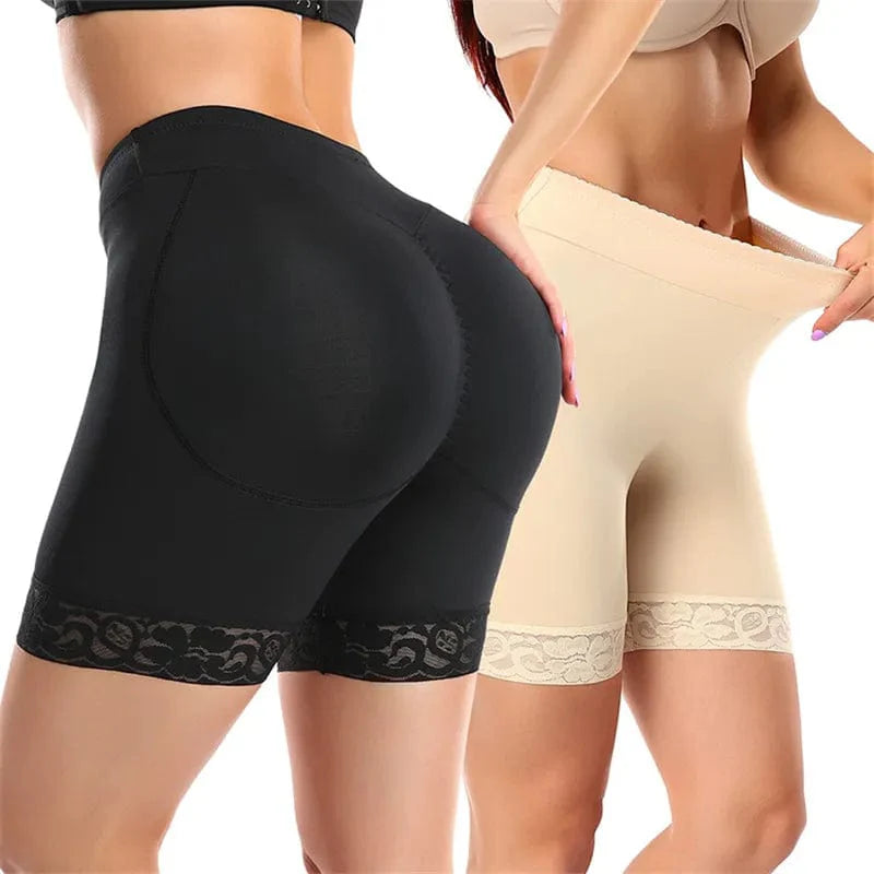 Showlu Women's Butt Lifter Shapewear Shorts with firm control, enhancing hips and waist for a smooth, sculpted silhouette.