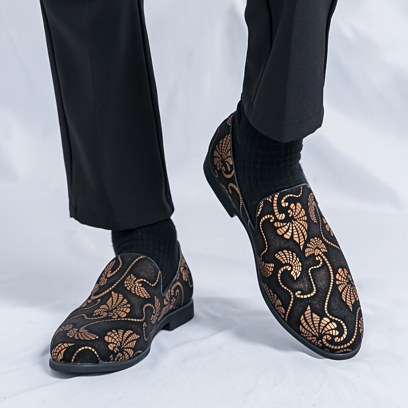 SHOWLU FASHION men's slip-on business casual shoes made of black PU leather, stylish and comfortable for professional attire.