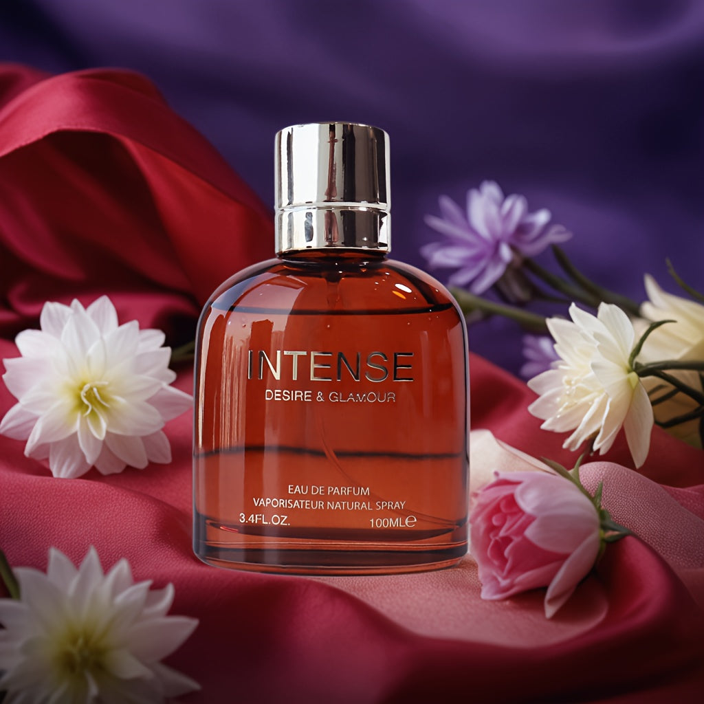 Men's Woody Pheromone Perfume by SHOWLU FASHION with lavender and sandalwood notes, featuring a sleek glass bottle and silver cap.
