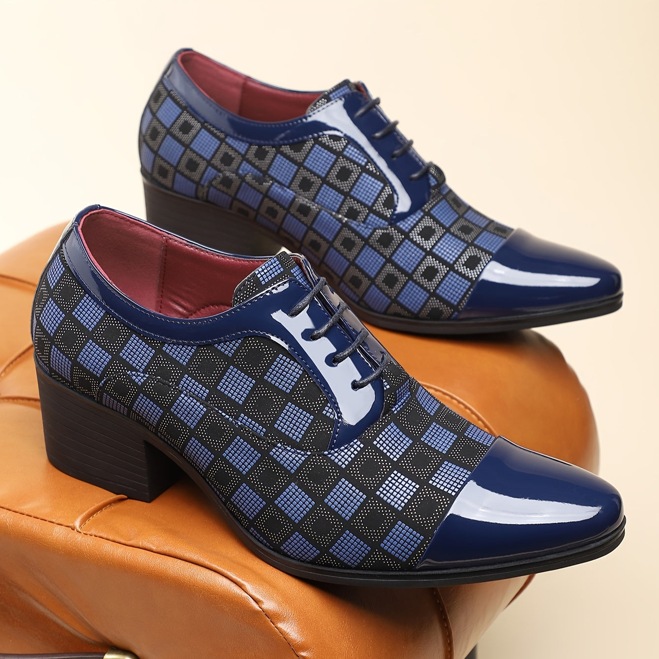Women's pointed toe slip-on dress shoes by Showlu Fashion, made of solid PU leather, casual elegant footwear for women.