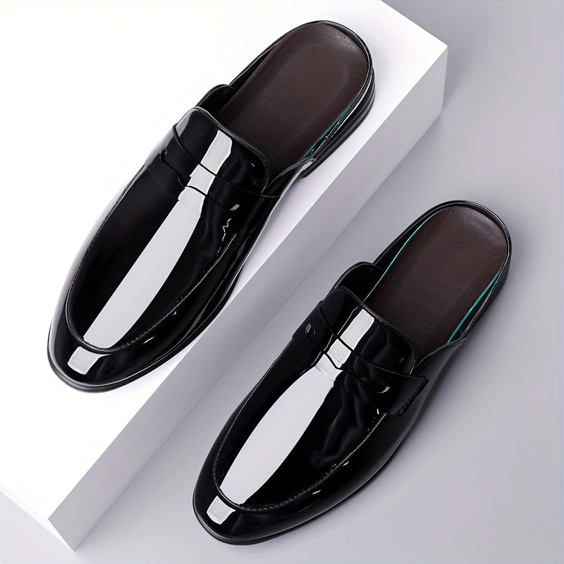 Men's slip-on loafers by SHOWLU FASHION, faux leather mules with non-slip soles, featuring a sleek, minimalist design.