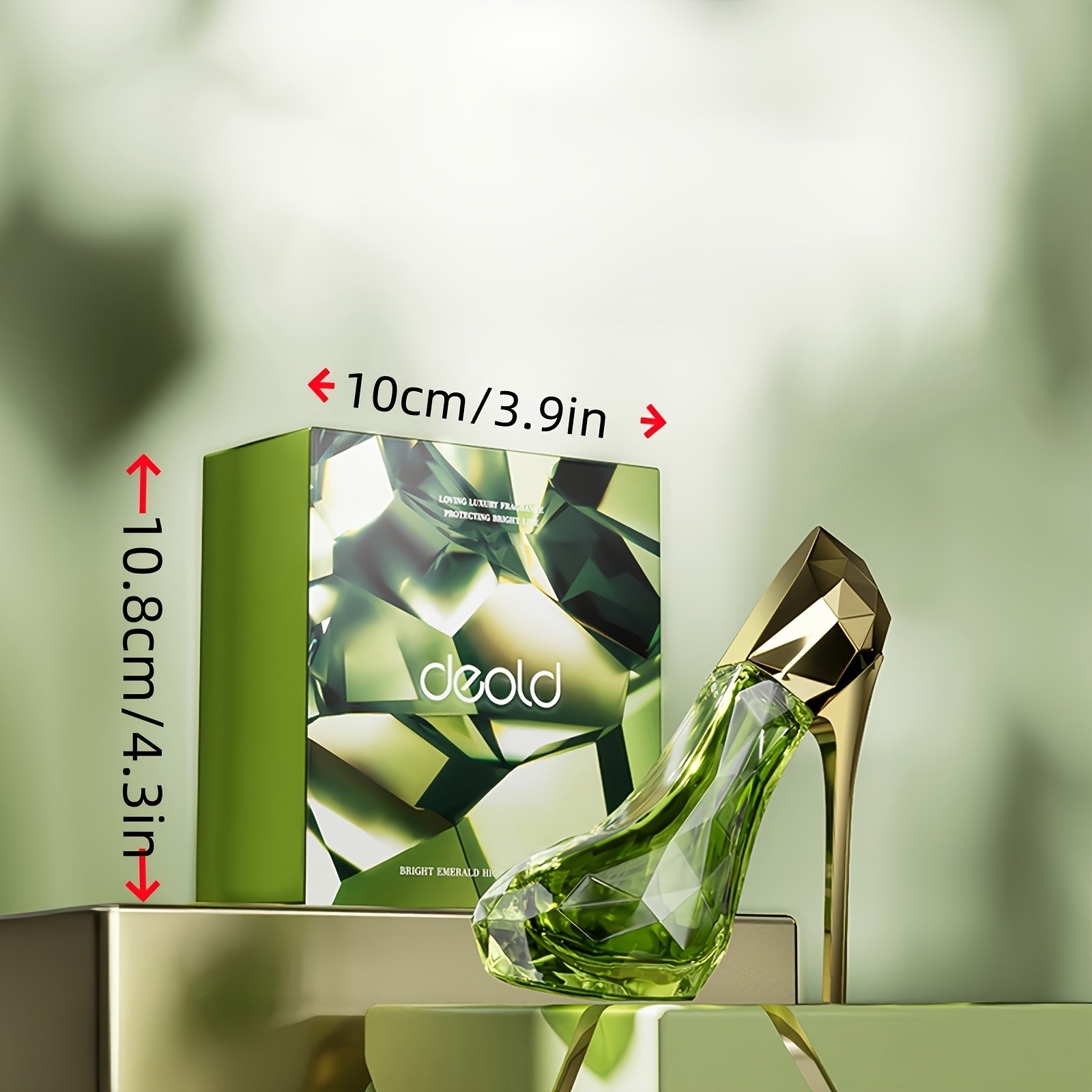 DEOLD Rose & Jasmine Eau de Parfum bottle, long-lasting women's fragrance with floral scent, featuring a sleek glass design.