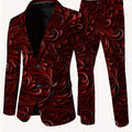 SHOWLU FASHION men's casual skinny fit polyester 2-piece suit, featuring a tailored blazer and matching pants, ideal for stylish occasions.
