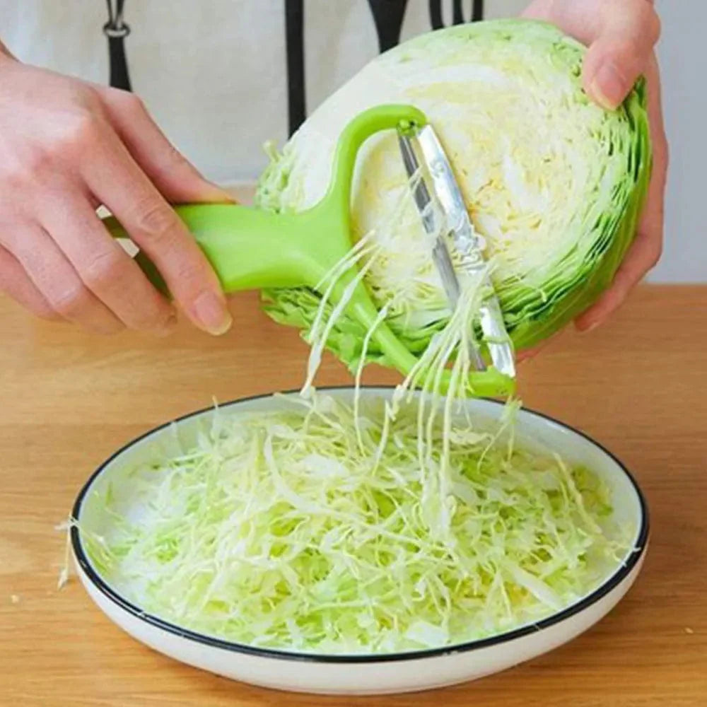 Showlu Fashion Store LEENKEA cabbage slicer and vegetable grater with stainless steel blades for shredding cabbage, carrots, and cucumbers.