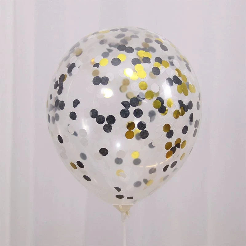 Showlu Macaron Candy Color Balloon Scraps with transparent paper strips for birthday party decorations and photo props.
