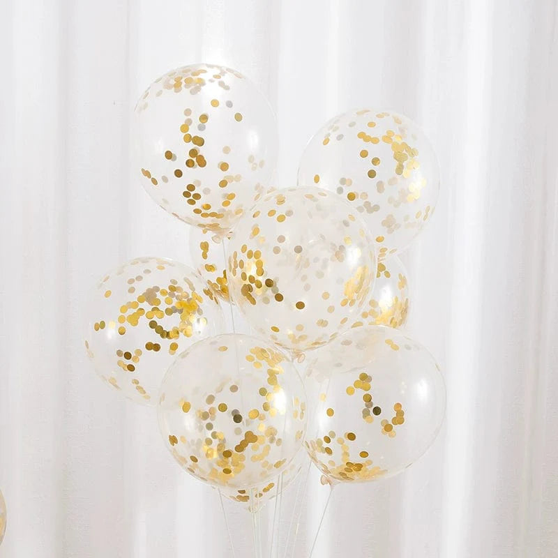 Showlu Macaron Candy Color Balloon Scraps, transparent paper strips for birthday party decorations and creative balloon scene setups.