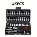 Showlu multi-purpose ratchet torque wrench and screwdriver tool set for automotive repair, portable auto and bike maintenance tools.