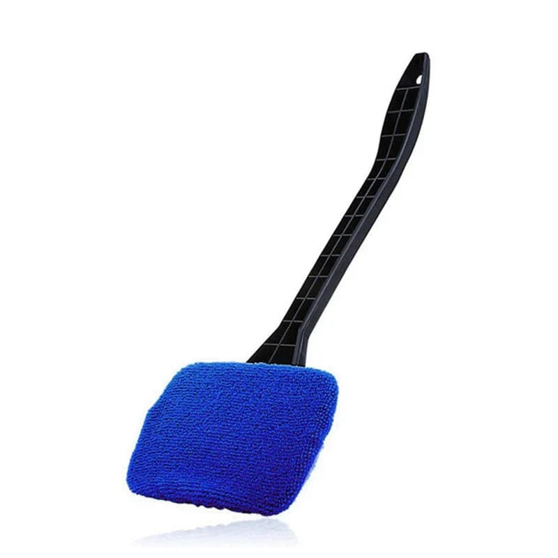Showlu Car Window Cleaning Brush Kit with long handle for windshield and auto glass cleaning, includes wiper tool and cleaning towel.