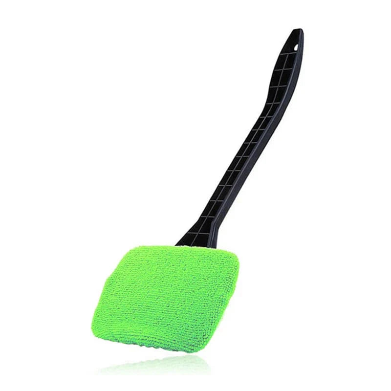 Showlu Car Window Cleaning Brush Kit with long handle for windshield and auto glass cleaning, includes wiper tools and cleaning towel.