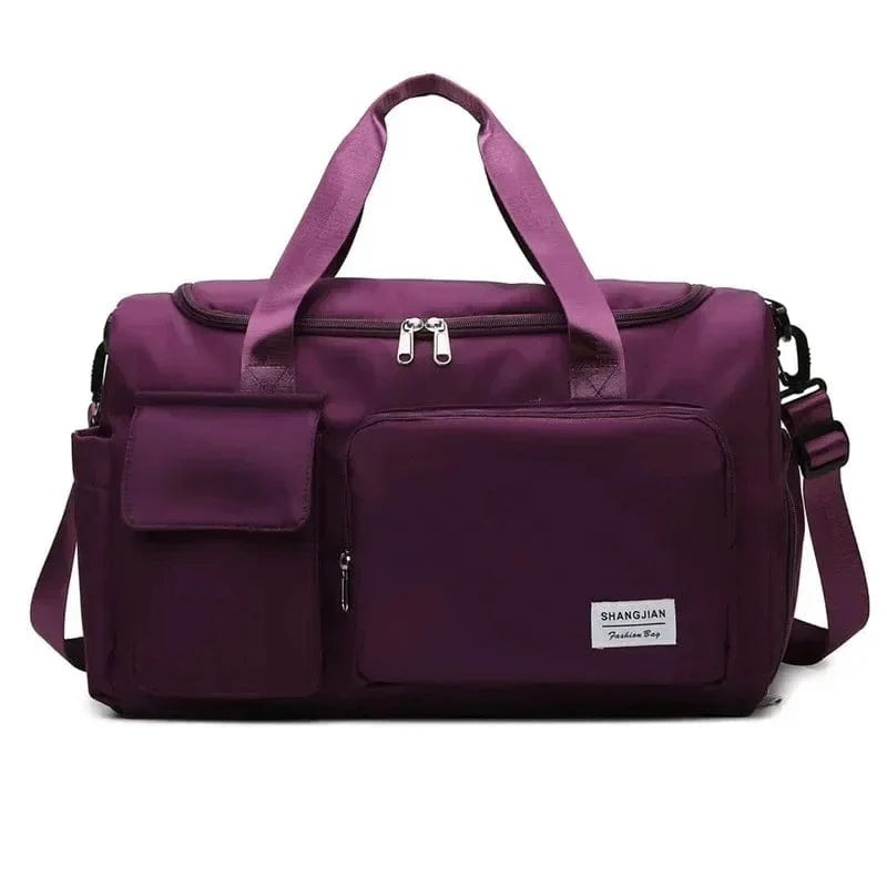 Large black BAICHIGANTOU travel duffel bag by SHOWLU FASHION STORE with shoe compartment, ideal for gym, weekend trips, and overnight travel.