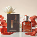 Men's Woody Pheromone Perfume by SHOWLU FASHION featuring lavender and sandalwood scent in a sleek glass bottle.