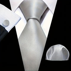 A Set Of 3 Men'S Black, Red, And Blue Solid Color Ties Is An Ideal Choice For Business Events, Weddings, Father'S Day, Valentine'S Day, And Various Holidays As Gifts