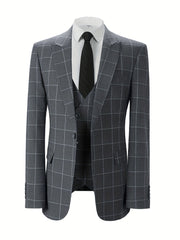 Mens Stylish 3pcs Suits Formal Events Groom Bestman Elegant Wedding Prom Party Dress Suit Casual Business Workwear Tuxedos Suits SHOWLU FASHION STORE