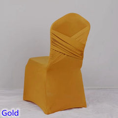 Chair Covers Wedding Decoration Spandex Universal Two Cross Swag Back Luxury Design Nice Birthday Party Hotel On Sale - SHOWLU FASHION STORE