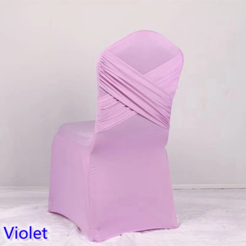 Chair Covers Wedding Decoration Spandex Universal Two Cross Swag Back Luxury Design Nice Birthday Party Hotel On Sale - SHOWLU FASHION STORE