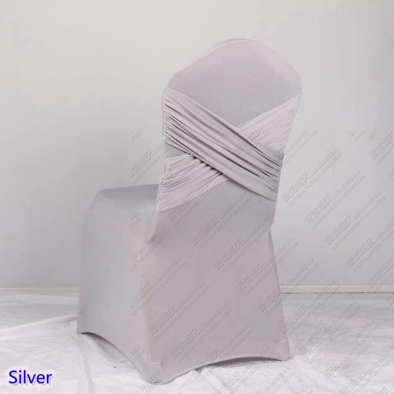 Chair Covers Wedding Decoration Spandex Universal Two Cross Swag Back Luxury Design Nice Birthday Party Hotel On Sale - SHOWLU FASHION STORE