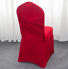 Chair Covers Wedding Decoration Spandex Universal Two Cross Swag Back Luxury Design Nice Birthday Party Hotel On Sale - SHOWLU FASHION STORE