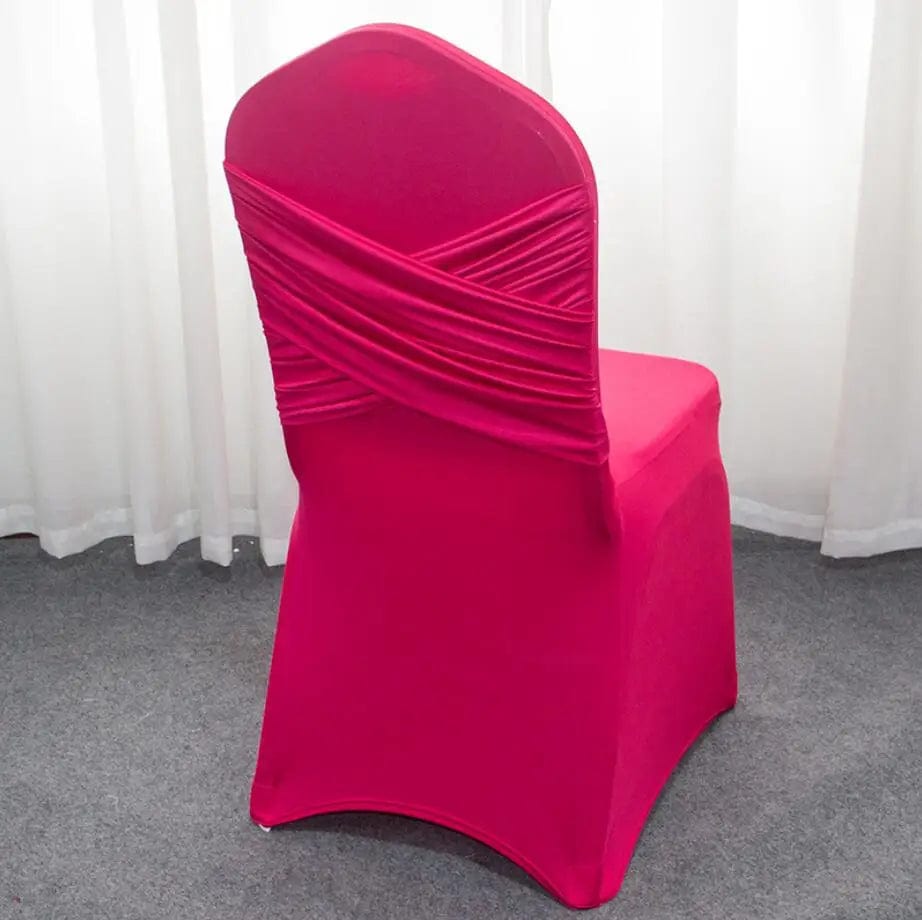 Chair Covers Wedding Decoration Spandex Universal Two Cross Swag Back Luxury Design Nice Birthday Party Hotel On Sale - SHOWLU FASHION STORE