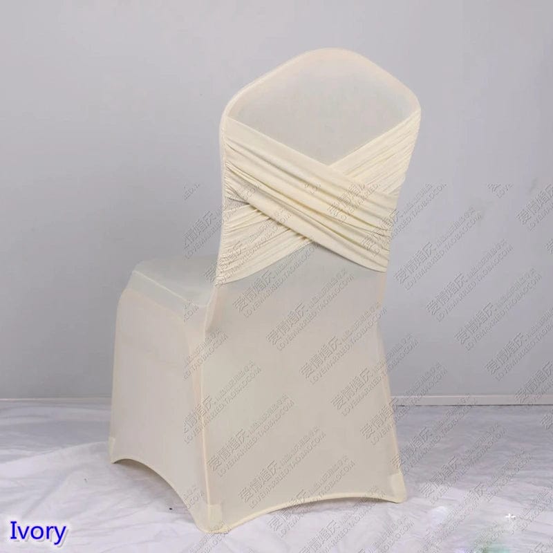 Chair Covers Wedding Decoration Spandex Universal Two Cross Swag Back Luxury Design Nice Birthday Party Hotel On Sale - SHOWLU FASHION STORE