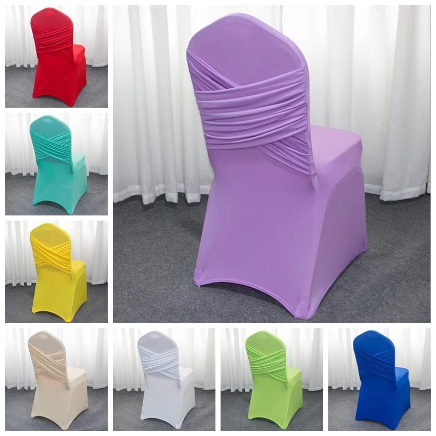 Chair Covers Wedding Decoration Spandex Universal Two Cross Swag Back Luxury Design Nice Birthday Party Hotel On Sale - SHOWLU FASHION STORE