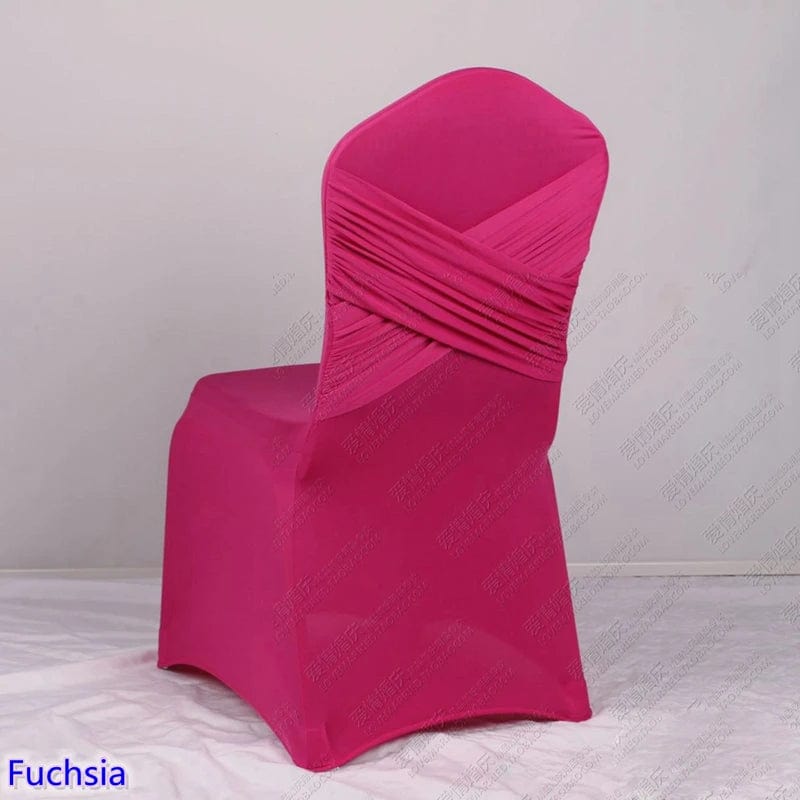 Chair Covers Wedding Decoration Spandex Universal Two Cross Swag Back Luxury Design Nice Birthday Party Hotel On Sale - SHOWLU FASHION STORE