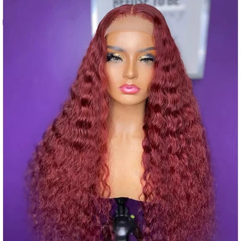 Showlu HD transparent deep curly lace frontal wig with Brazilian virgin human hair, full lace, natural wave, and curly texture.
