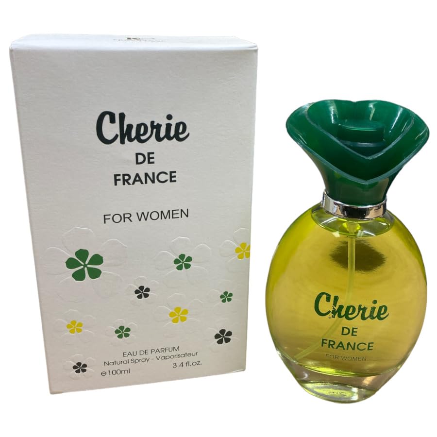 Cherie De France Eau De Parfum for Women in 100ml bottle, showcasing elegant perfume bottle with a sweet fragrance.