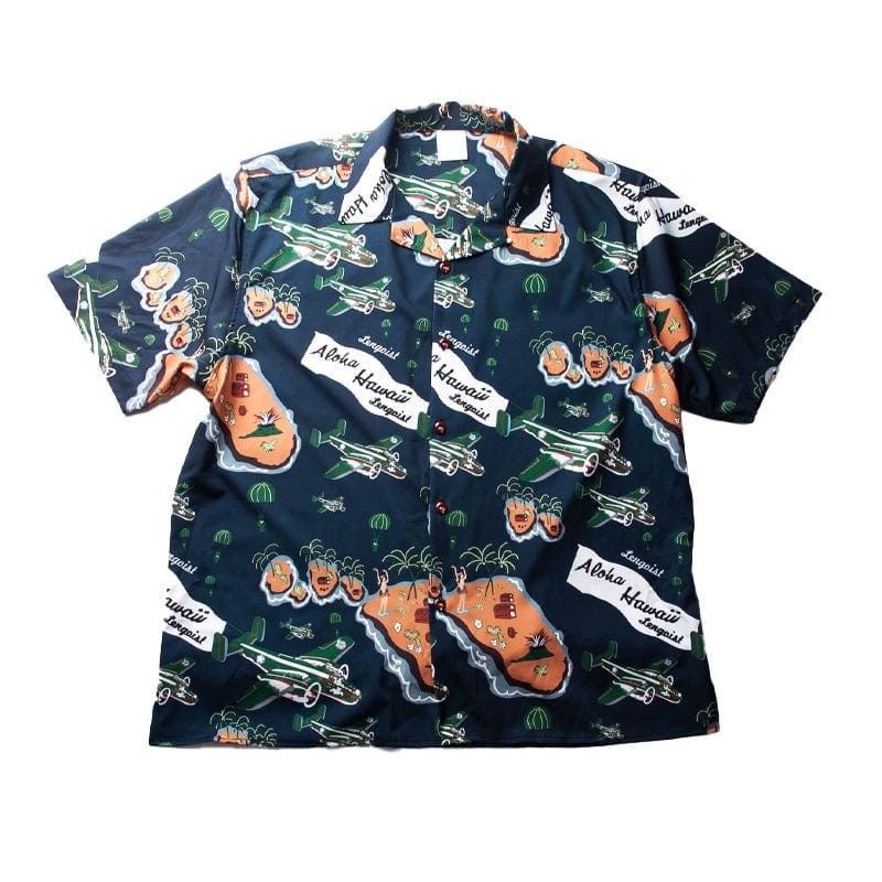 Chic two-tone summer shirt by Showlu Fashion Store, breathable short-sleeve casual top with stylish color contrast design.