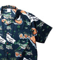 Chic two-tone summer shirt by Showlu Fashion Store, breathable short-sleeve casual top with stylish color-block design.