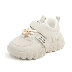 Children Fashion PU Leather Boy Sports Shoes Soft Sole Comfort Kids Running Sneakers Girl Lightweight Sneakers Solid Color Shoes - SHOWLU FASHION STORE