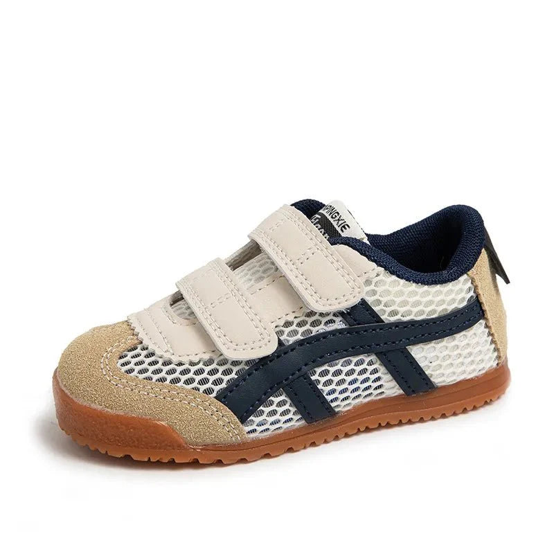 Unisex Shijunyi Kids Running Shoes by SHOWLU FASHION with breathable mesh, soft sole, non-slip soles, and warm cotton interior.