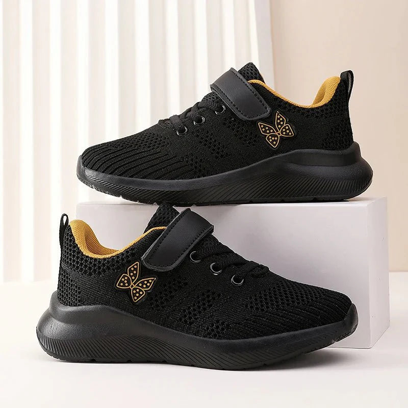 Children's girls' breathable mesh running shoes by Showlu Fashion Store with anti-slip soles for outdoor sports and casual wear.