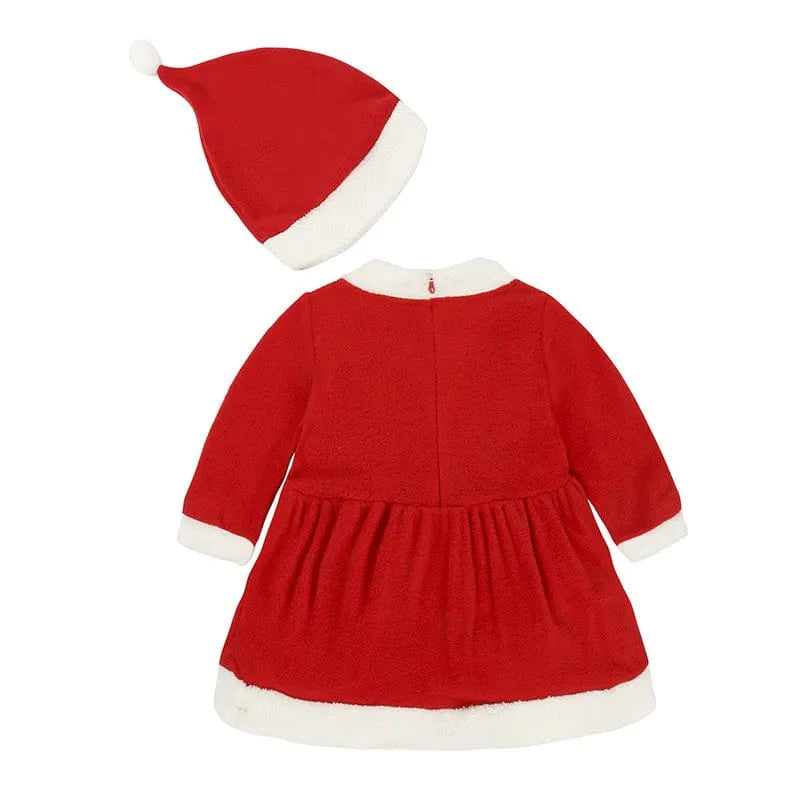 Unisex baby Santa Claus cosplay costume by Bibihou for toddlers, featuring red and white Christmas-themed clothing for boys and girls.