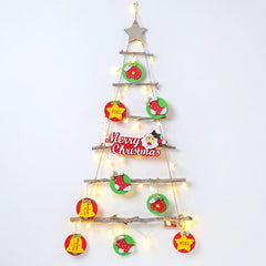Christmas Decorations Wooden Christmas Tree Package DIY Handmade Material Package Ornaments Show Window Scene Layout the Wooden Ladder - SHOWLU FASHION STORE