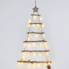 Christmas Decorations Wooden Christmas Tree Package DIY Handmade Material Package Ornaments Show Window Scene Layout the Wooden Ladder - SHOWLU FASHION STORE