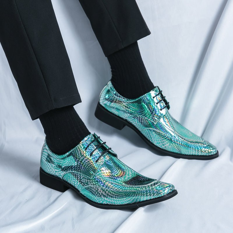 SHOWLU FASHION men's slip-on formal shoes with plain toe and PU leather, stylish and elegant for special occasions and events.