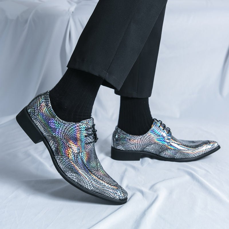 SHOWLU FASHION men's slip-on formal shoes with plain toe PU leather, stylish, elegant, perfect for special occasions and celebrations.