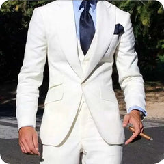 Classy Wedding Tuxedos Suits Slim Fit Bridegroom For Men 3 Pieces Groomsmen Suit Male Cheap Formal Business (Jacket+Vest+Pants） - SHOWLU FASHION STORE