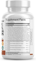 Clean Nutraceuticals Lions Mane 3000mg 20in1 Mushroom Supplement with Turkey Tail 2000mg Reishi 1000mg Cordyceps Chaga 1000mg Maitake Meshima Poria Cocos Shiitake Oyster Porcini Enoki 60 Count - SHOWLU FASHION STORE