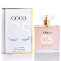Urban Collection Coco C5 Eau De Parfum for Women in 3.4oz bottle, featuring delicate floral scents of jasmine and May rose.