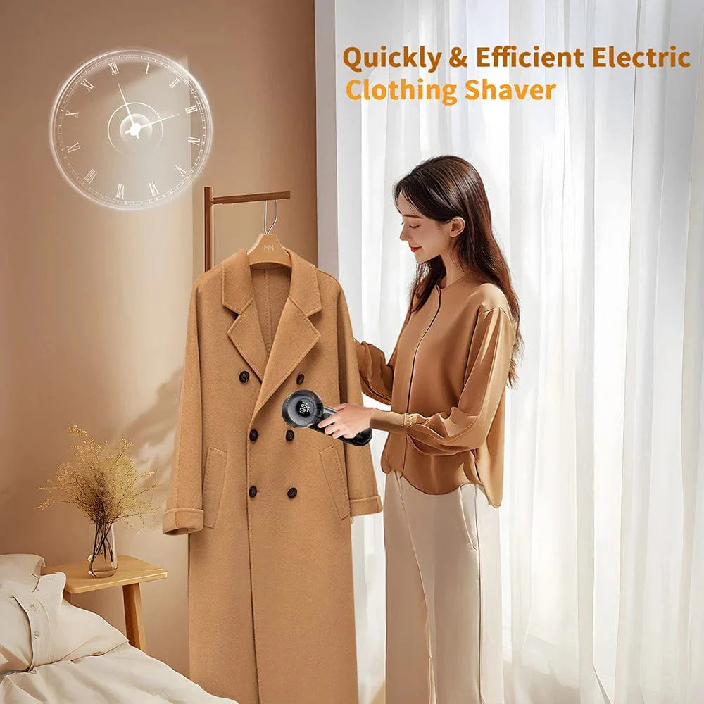 ColdSky electric fabric shaver with LED display, rechargeable lint remover for sweaters, clothing, and blankets by SHOWLU FASHION STORE
