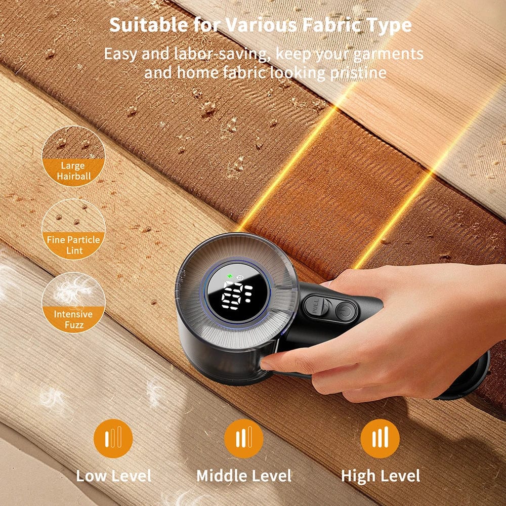 ColdSky electric fabric shaver from SHOWLU FASHION STORE with rechargeable design and LED display for removing lint from clothing and blankets.