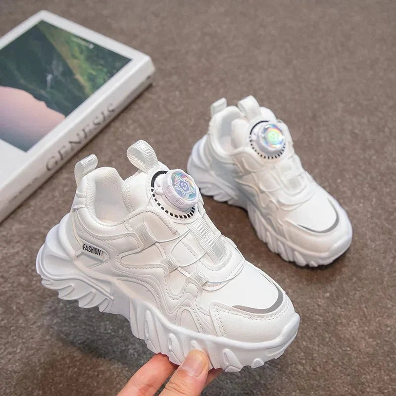 Colorful Qaawal Kids Mesh Running Shoes for boys and girls, lightweight breathable sneakers for children aged 0-8 years.