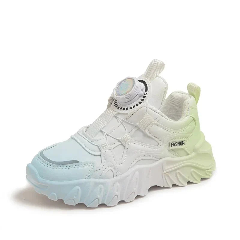 Colorful Qaawal Kids Mesh Running Shoes by SHOWLU FASHION STORE, breathable lightweight sneakers for boys and girls aged 0-8 years.
