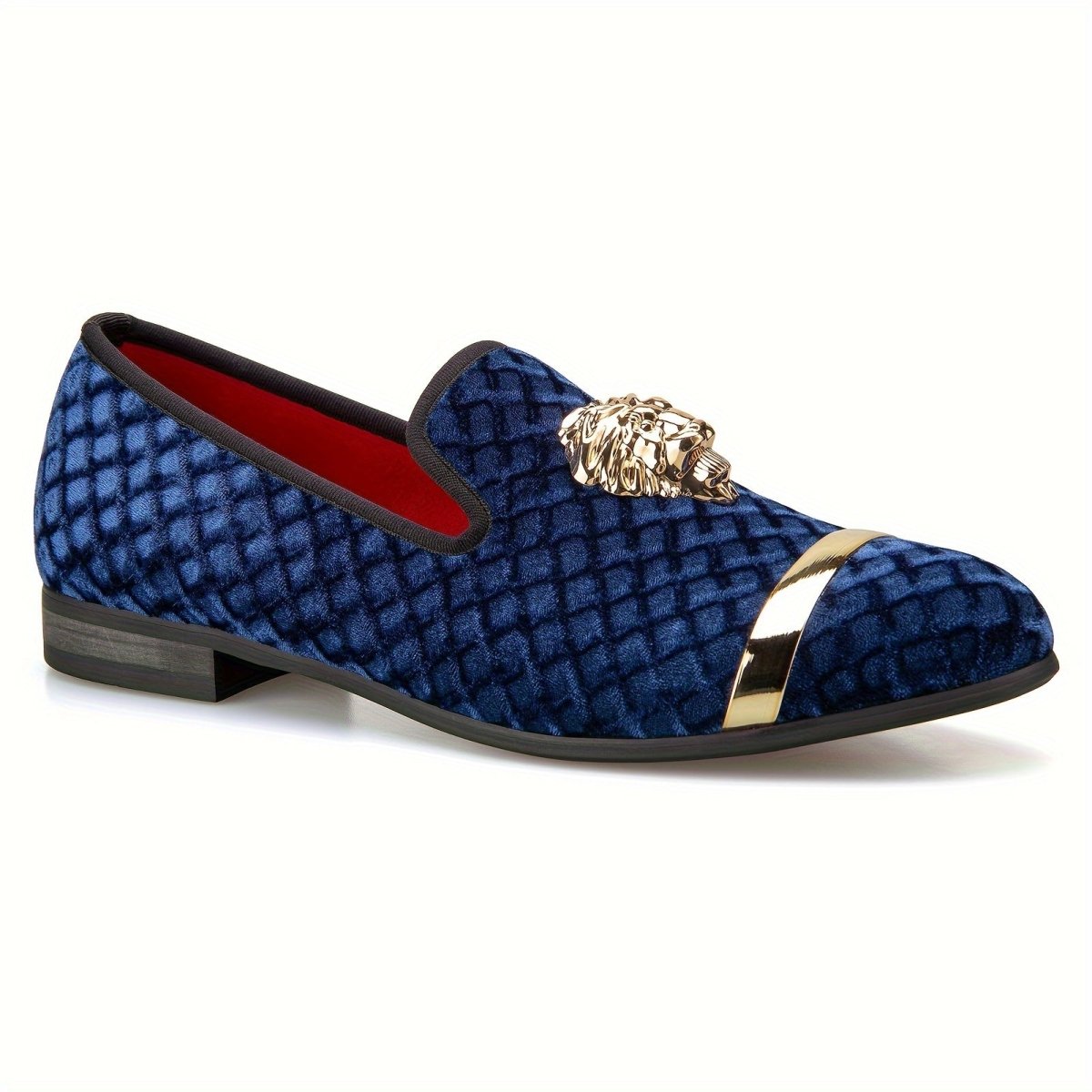 SHOWLU men's business loafers with round toe, slip-on design, PU leather construction, ideal for formal and party wear