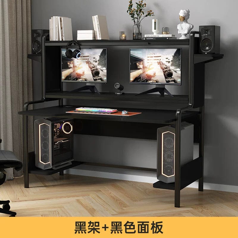 Modern SHOWLU computer desk with integrated bookshelf, simple design, ideal for small apartments, home, or study room storage.