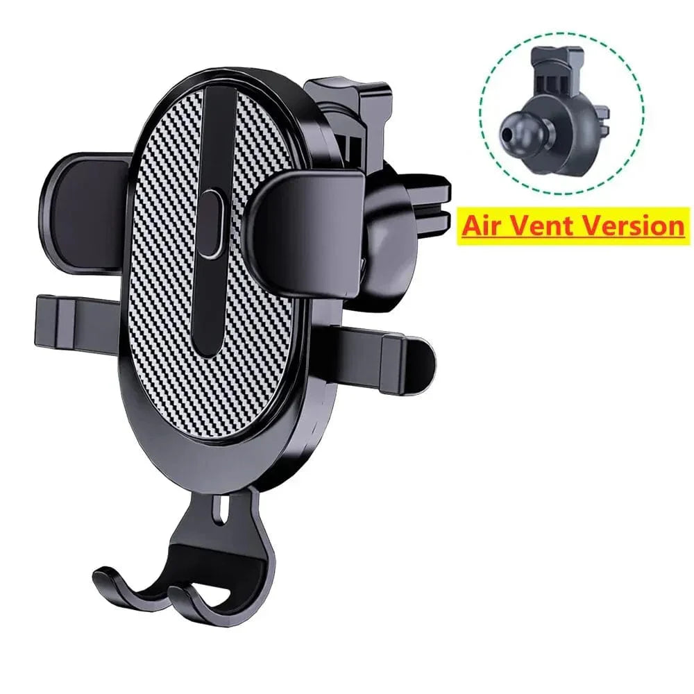 Showlu Sucker Car Phone Holder with adjustable suction cup mount, securely holding a smartphone inside a vehicle.