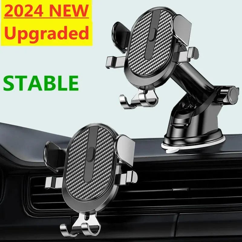 Showlu Sucker Car Phone Holder with adjustable suction cup mount, securely holding a smartphone in a vehicle.