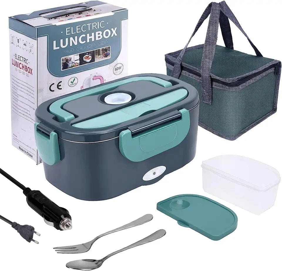 Homefish 1.5L electric lunch box with stainless steel interior and 60W food warmer for convenient on-the-go meal heating.
